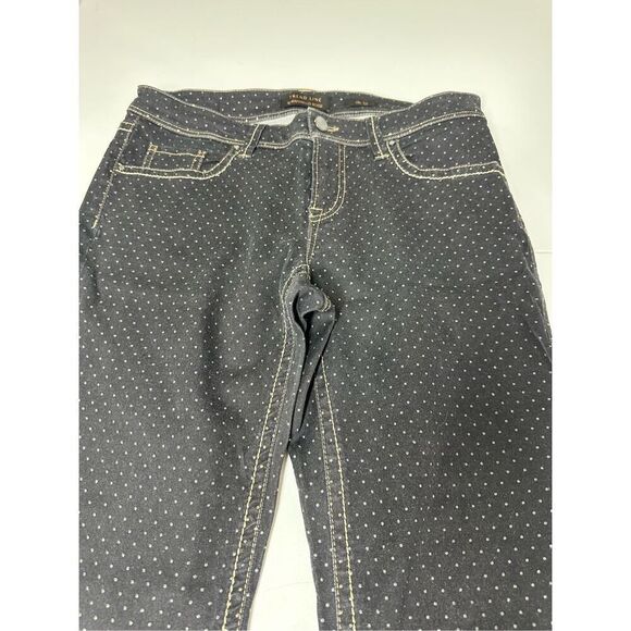 Raffaello Rossi Trend Line Women’s Slim Leg Black Jeans Gold Trim Sz32 See Notes - Picture 8 of 14